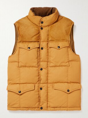 Jacobson Suede-Trimmed Nylon Gilet