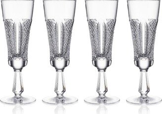 Set Of 4 Crystal Hibernia Mastercraft Champagne Flutes (175Ml)