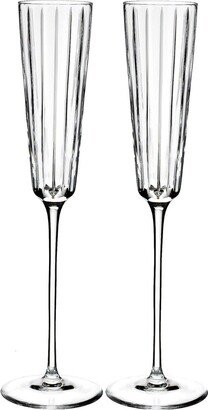 Eliská Pair Of Crystal Champagne Flutes