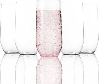 25 Pack Shatterproof Champagne Flute | 5 Ounce, Plastic Flutes, Glasses, Recyclable Cup Ye393.785