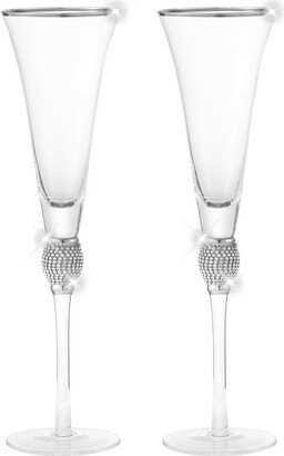 Berkware Set of 2 Trumpet Champagne Glasses