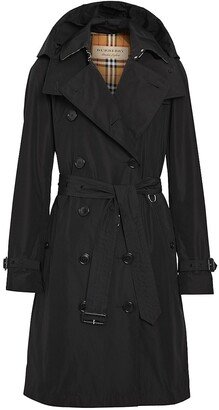 Kensington Belted Double-Breasted Logo Coat