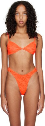 Orange Minimal Bra