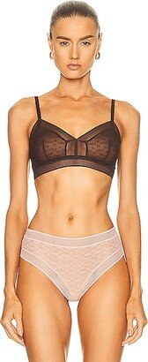 Courbe Wireless Triangle Bra in Brown