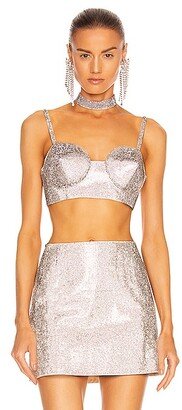 Nue Studio Jane Bullet Bra in Metallic Silver