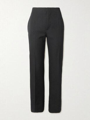 Straight-leg Wool Pants - Black