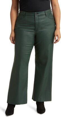 Meg Fab Ab Coated High Waist Wide Leg Jeans