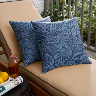 Humble + Haute Maven Capri Outdoor/Indoor Knife Edge Pillow Set of Two 22in x 22in x 6in