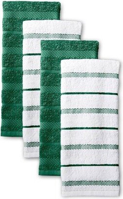 4pk Cotton Albany Kitchen Towels Green