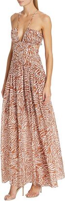 Nolan Printed Cotton-Blend Maxi Dress