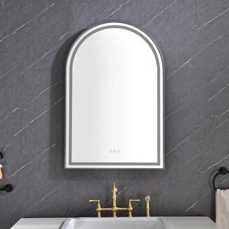 Immy Oversized Black Framed LED Accent Mirror - 39 x 26 inch