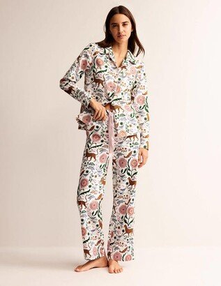 Cotton-Sateen Pyjama Bottoms