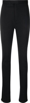 High-Waisted Slit-Detail Trousers-AA