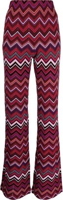 Zigzag-Print High-Waisted Trousers