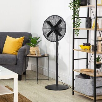 16 Matt Black Pedestal Fan Black