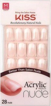 Nails Salon Acrylic Nude French Manicure - Cashmere - 28ct