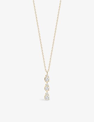 Womens Yellow Gold Dana Rebecca Sophia Ryan 14ct Yellow-gold and 0.08ct Diamond Necklace