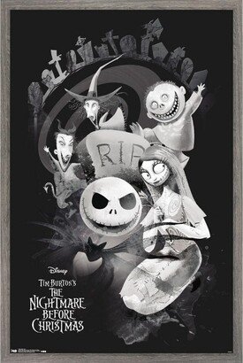 Trends International Disney Tim Burton's The Nightmare Before Christmas - Rip Framed Wall Poster Prints Barnwood Framed Version