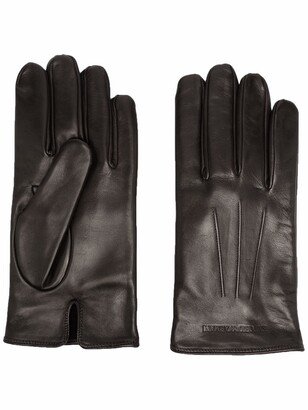 Embossed-Logo Gloves