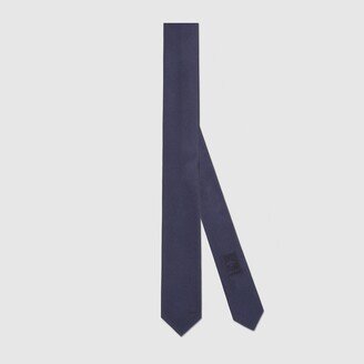 Silk tie with Double G detail