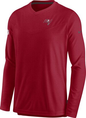 Men's Dri-FIT Lockup Coach UV (NFL Tampa Bay Buccaneers) Long-Sleeve Top in Red