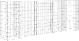 H-Shaped Gabion Planter Steel Wire 102.4x15.7x39.4