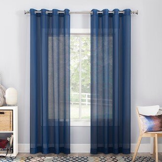 No. 918 Calypso Voile Sheer Grommet Curtain Panel, Single Panel