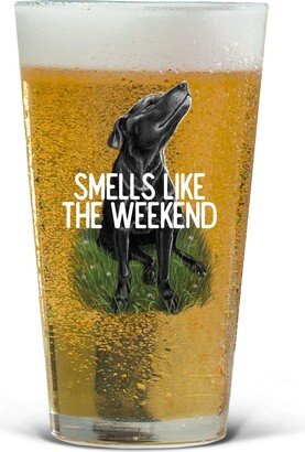 Weekend Glass | Colored Pint Dog Owner Animal Inspired Glasses Dishwasher Safe Funny 16 Fluid Ounce