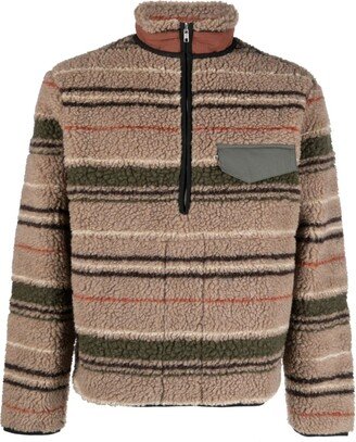 RANRA Thjorsar striped fleece-texture jumper