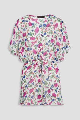 Clover Callie floral-print chiffon kaftan