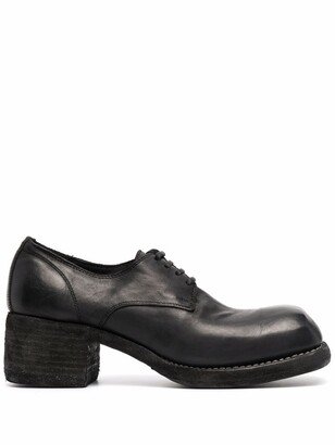 Square-Toe Leather Oxfords