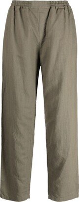 Banasa chambray straight-leg trousers