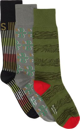 Three-Pack Multicolor Socks