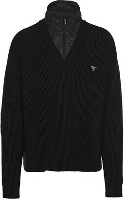 Layered Rib-Knit Jumper