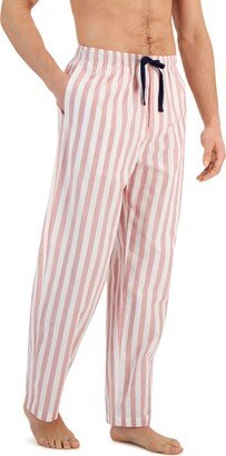 Men's Stripe Cotton Pajama Pants, Created for Macy's - Red/white Combo