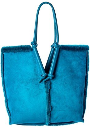 Bolster Shearling & Leather Tote