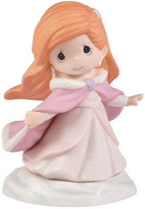 221040 Disney Ariel Bundled Up and Ready for Adventure Bisque Porcelain Figurine
