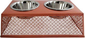 Jojo Modern Pets Eco-friendly Elevated Country Dog Feeder - Apricot Brandy