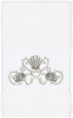 Bella Embellished Hand Towel - White