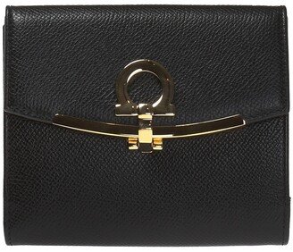 Wallet With A Decorative Clasp - Black-AA