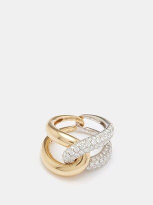 Gemella Intertwin Diamond & 18kt Gold Ring