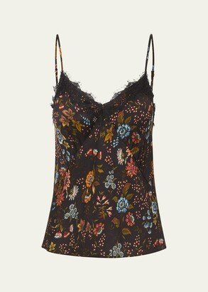 Ciarlo Floral Lace-Trim Cami Top