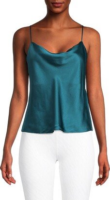 Cowlneck Satin Camisole Top