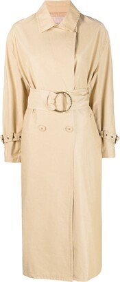 Double-Breasted Midi Trench Coat-AB