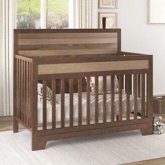 TiramisuBest Pine Solid Wood Baby Safe Crib,Non-Toxic Finish