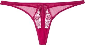 Marlowe Embroidered Mesh Thong