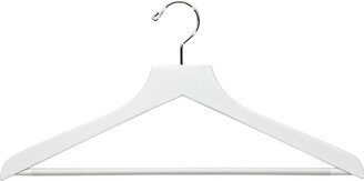 The Wood Shirt Hanger Ribbed Bar White Pkg/6