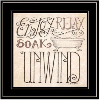 Soak Relax by Deb Strain, Ready to hang Framed Print, Black Frame, 15 x 15