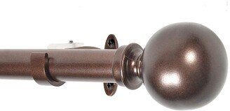 Deco window 1 Inch Adjustable Curtain Rod for Windows & Doors Curtains with Ball Finials & Brackets Set