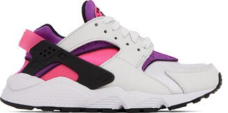 White & Purple Air Huarache Sneakers